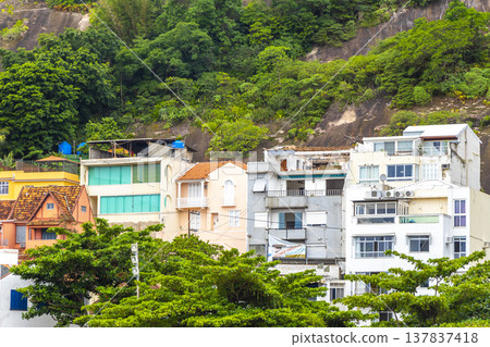 Rio de Janeiro Brazil City Buildings Cityscape and Mountain Panorama. Rio de Janeiro Brazil City Buildings Cityscape and Mountain Panorama. 137837418