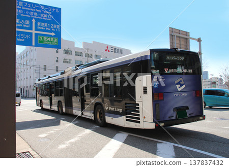 The Port Loop runs along Kobe's waterfront. The Port Loop runs along Kobe's waterfront. 137837432