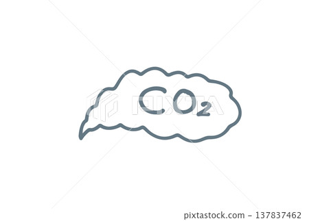 圖中描繪的是二氧化碳(CO2)以煙霧狀噴射的形式出現。 圖中描繪的是二氧化碳(CO2)以煙霧狀噴射的形式出現。 137837462