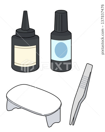 Illustrations of tools used in handmade resin crafts. 137837476