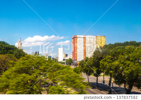 Rio de Janeiro Brazil City Centro Downtown Street Cityscape Skyline. Rio de Janeiro Brazil City Centro Downtown Street Cityscape Skyline. 137837582