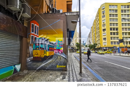 Rio de Janeiro Brazil City Street Art Graffiti and Paintings. Rio de Janeiro Brazil City Street Art Graffiti and Paintings. 137837621