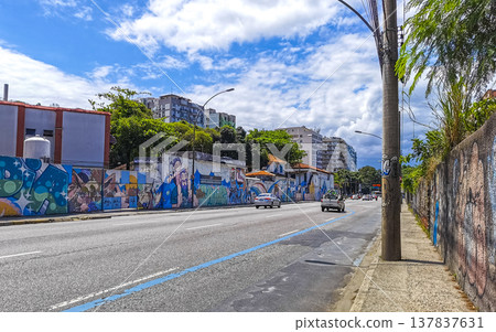 Rio de Janeiro Brazil City Street Art Graffiti and Paintings. Rio de Janeiro Brazil City Street Art Graffiti and Paintings. 137837631