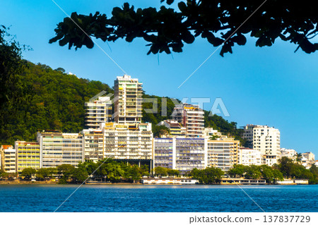 Barra da Tijuca Beach Mountain Skyline Rio de Janeiro Brazil. 137837729