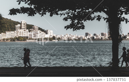 Barra da Tijuca Beach Mountain Skyline Rio de Janeiro Brazil. 137837731