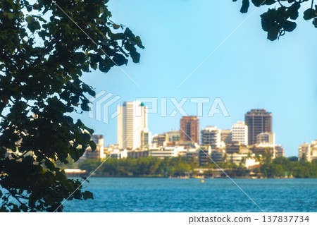 Barra da Tijuca Beach Mountain Skyline Rio de Janeiro Brazil. 137837734