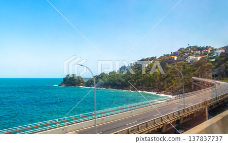 Barra da Tijuca Beach Mountain Skyline Rio de Janeiro Brazil. 137837737