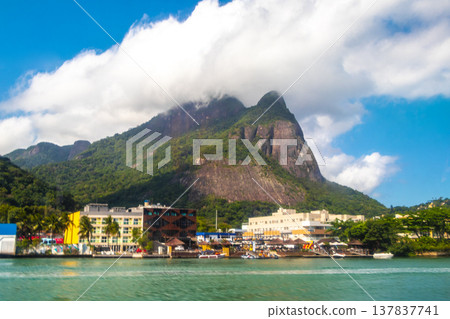 Barra da Tijuca Beach Mountain Skyline Rio de Janeiro Brazil. 137837741