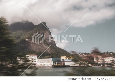 Barra da Tijuca Beach Mountain Skyline Rio de Janeiro Brazil. 137837742