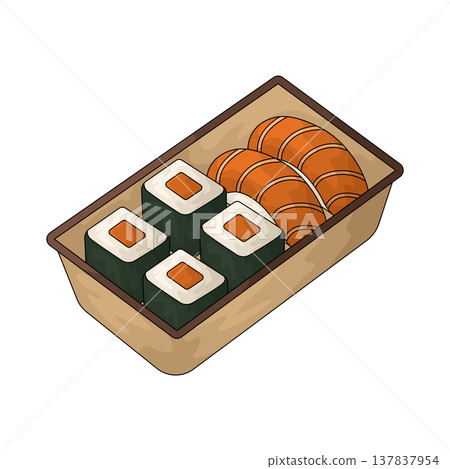 Illustration of Sushi Pack Illustration of Sushi Pack 137837954