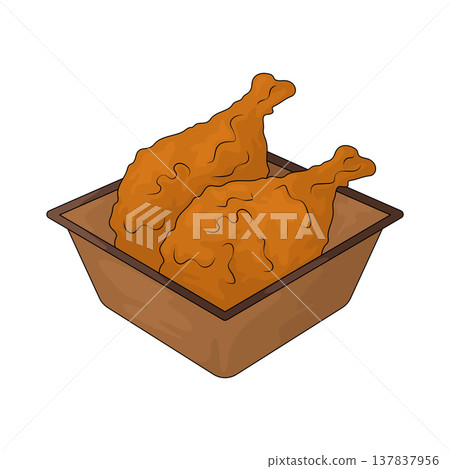 Illustration of Fried Chicken Illustration of Fried Chicken 137837956