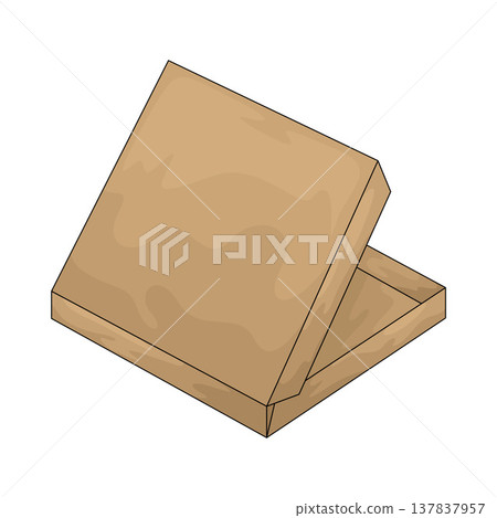 Illustration of Pizza Box Illustration of Pizza Box 137837957