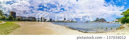 Botafogo Beach Flamengo Urca cityscape panorama Rio de Janeiro Brazil. Botafogo Beach Flamengo Urca cityscape panorama Rio de Janeiro Brazil. 137838012