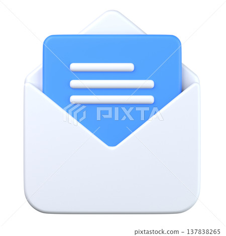 3D read email icon 3D read email icon 137838265