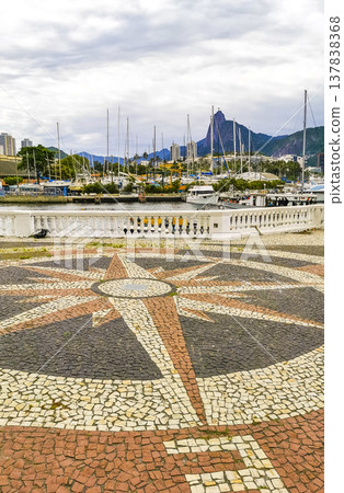 Urca coast beach promenade with boats Rio de Janeiro Brazil. Urca coast beach promenade with boats Rio de Janeiro Brazil. 137838368