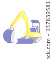 Illustration of excavator car 137839581