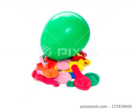 Colorful balloons [white background, cutout] 137839606