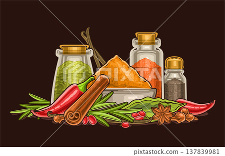 Vector Seasoning Still Life Vector Seasoning Still Life 137839981