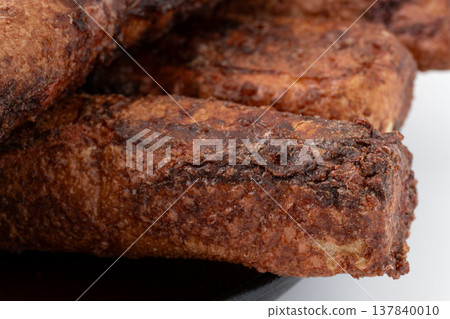 紅糖膨化米零食的特寫鏡頭 137840010