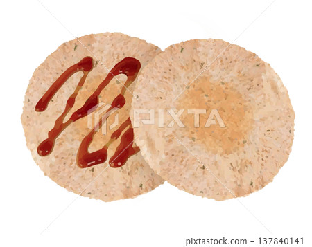 Shrimp crackers (2 pieces) with sauce 137840141