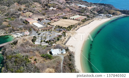 Kamagari, Kure City, Hiroshima Prefecture [Prefectural Beach/Elephant Rock] Photographed in March 2026_Drone aerial photography_HKKHAMA_No08 137840302