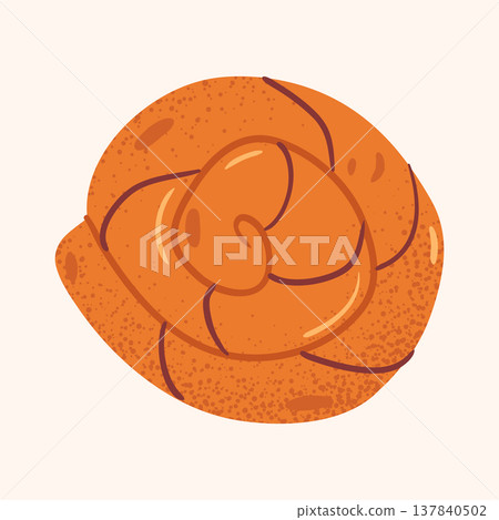 Hand drawn round cookie 137840502