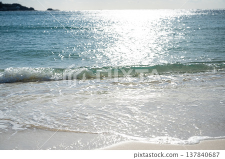 The shoreline of Shirahama Beach, bathed in sunlight The shoreline of Shirahama Beach, bathed in sunlight 137840687