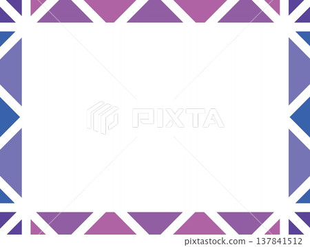 Geometric pattern frame, white space, purple Geometric pattern frame, white space, purple 137841512