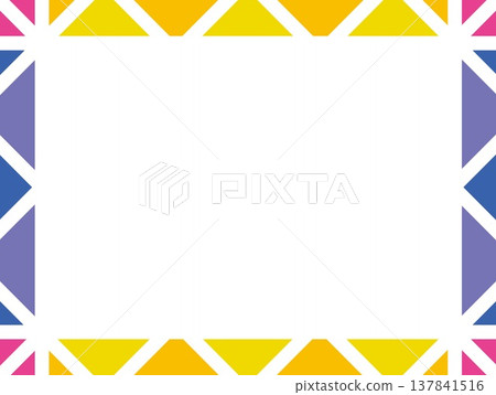 Geometric pattern frame, white space, purple Geometric pattern frame, white space, purple 137841516