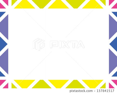 Geometric pattern frame, white space, purple Geometric pattern frame, white space, purple 137841517