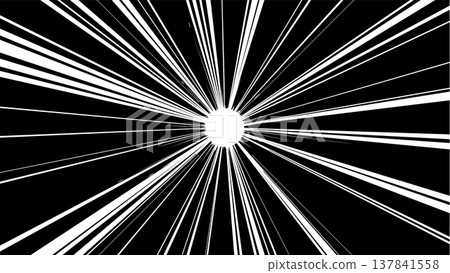 Dynamic focus line effect for manga comics 137841558