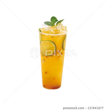 Fresh Passion Fruit Tea with Mint Leaf Fresh Passion Fruit Tea with Mint Leaf 137841877