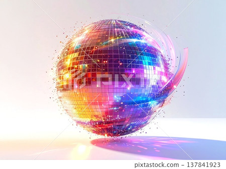 閃閃發光的彩色球體 137841923