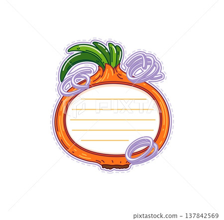 Kids memo note of onion vegetable for message sticker or adhesive post, cartoon vector. Farm fresh raw onion frame for daily to do list and task plan or kids memo note sticker and sticky notice Kids memo note of onion vegetable for message sticker or adhesive post, cartoon vector. Farm fresh raw onion frame for daily to do list and task plan or kids memo note sticker and sticky notice 137842569