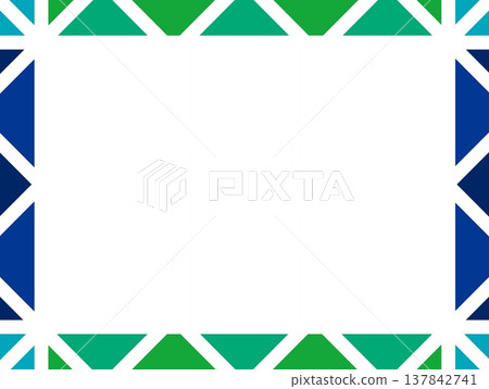 幾何圖案框架,白色空間,海軍藍 幾何圖案框架,白色空間,海軍藍 137842741
