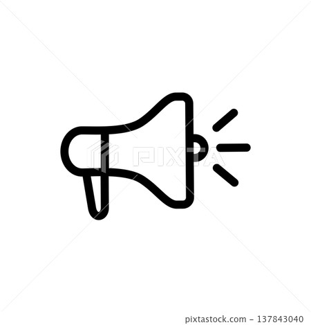 The megaphone: A basic icon in business and marketing. 137843040