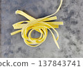 Italian egg pasta tagliatelle 137843741
