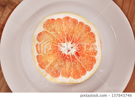 Grapefruit cutted in half Grapefruit cutted in half 137843746