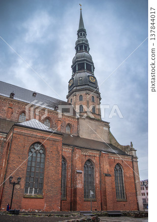 Old streets of Riga city center in the evening. Latvia Old streets of Riga city center in the evening. Latvia 137844017