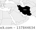 Geopolitical Map of Iran and Israel Conflict in Middle East 137844634