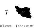 Geopolitical Map of Iran and Israel Conflict in Middle East 137844636
