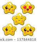cute emoticon emoji kawaii star doodle marker style 137844818