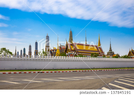 Bangkok Temple Wat Phra Kaew is in the Royal Palace of Thailand. It is a popular place and destination for tourists around the world. Bangkok Temple Wat Phra Kaew is in the Royal Palace of Thailand. It is a popular place and destination for tourists around the world. 137845191