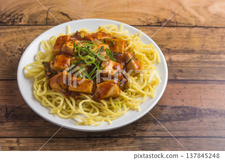 Mapo Tofu Ramen (without broth) Mapo Tofu Ramen (without broth) 137845248