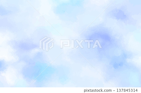 以雨季為主題的水彩背景（橫版） 137845314