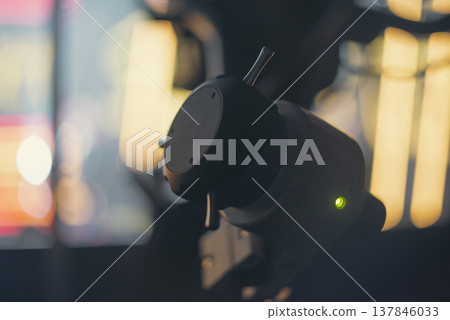 Professional Wireless Follow Focus Controller with Green Indicator with copy space 137846033