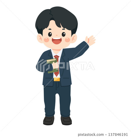 Male Teacher in Suit Holding Book Male Teacher in Suit Holding Book 137846191