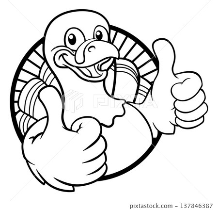 Turkey Thanksgiving Cartoon Bird Christmas Mascot 137846387