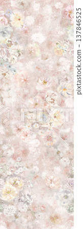Collection of vintage floral and botanical seamless patterns with elegant neutral and soft hues 137846525