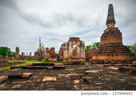 Landscape of Wat Phra Si Sanphet is in the Ayutthaya Historical Park. It is a place and important tourist attraction near Bangkok, Thailand. Landscape of Wat Phra Si Sanphet is in the Ayutthaya Historical Park. It is a place and important tourist attraction near Bangkok, Thailand. 137846681